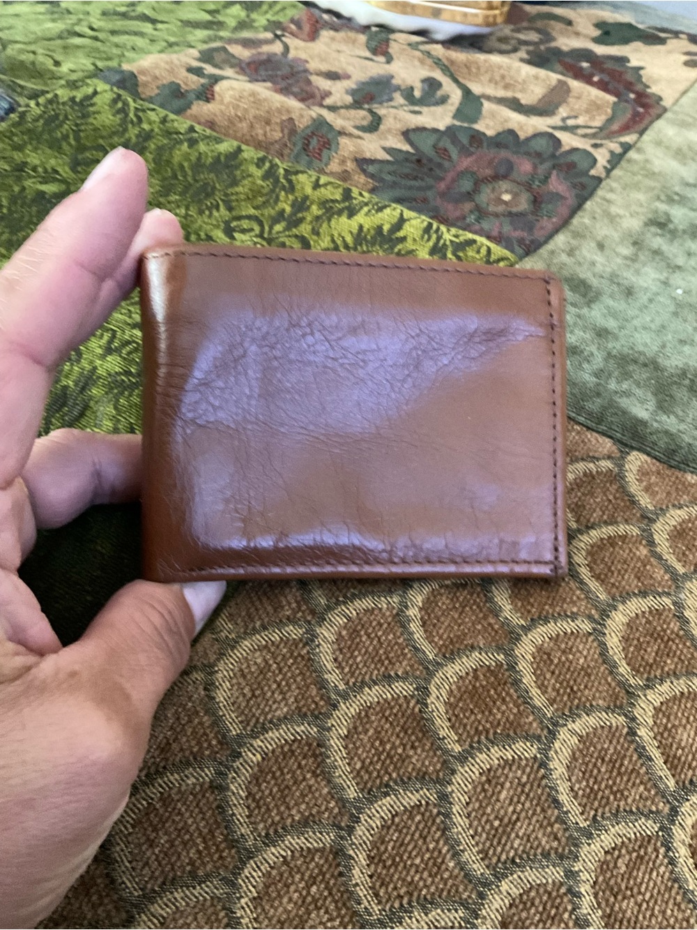 Classic Brown Leather Bi-Fold Wallet - Men's Accessory
